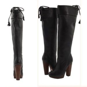 Goth Baddie y2K Steven by Steve Madden leather GWENN platform boots 7